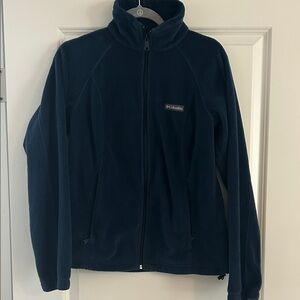 Columbia Dark Blue Full-Zip Fleece Women’s Medium EUC